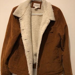 Sherpa lined corduroy jacket
